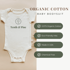 Loved. Clay Organic Cotton Baby Bodysuit Short Sleeve - Aware House