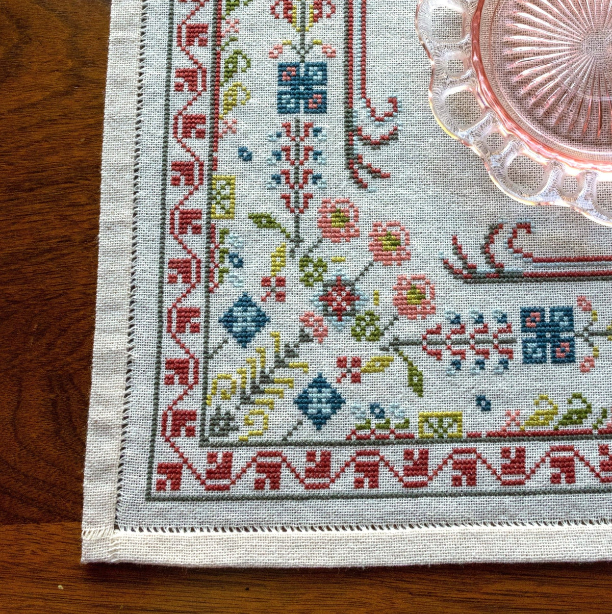 Evangeline Border cross stitch folk embroidery kit-1