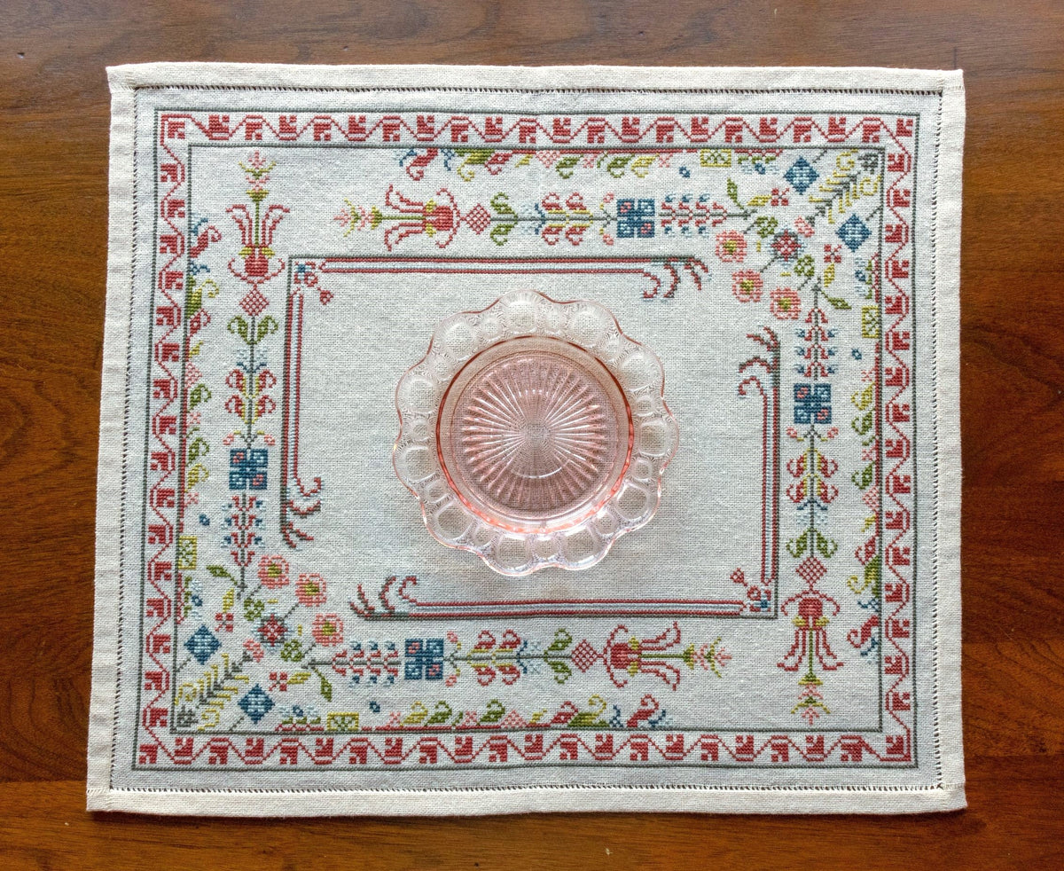 Evangeline Border cross stitch folk embroidery kit-2