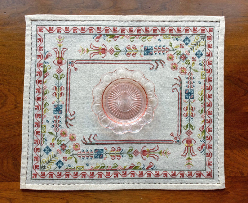 Evangeline Border cross stitch folk embroidery kit-zoom-