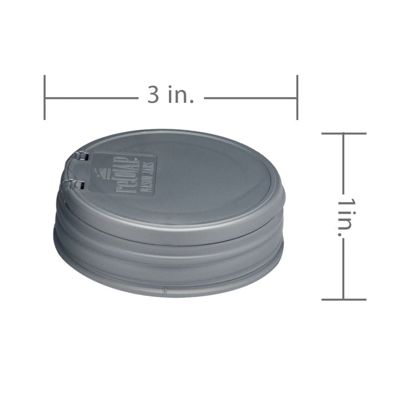 reCAP® Mason Jar Shaker Lid For Spices, Regular Mouth, 4-pack-zoom-