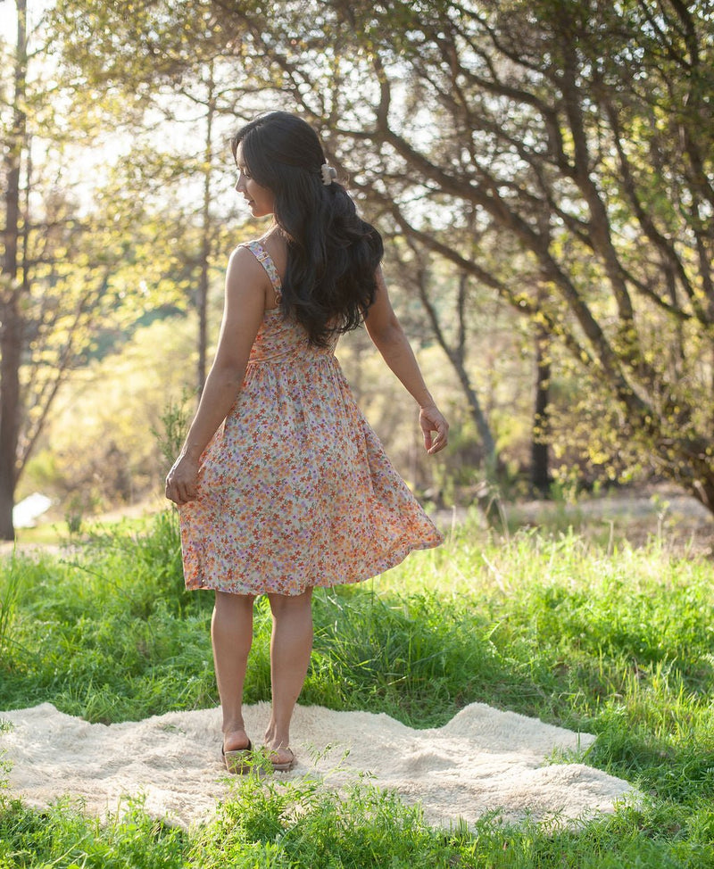 Agnes Dress in Calico Bloom Challis-zoom-