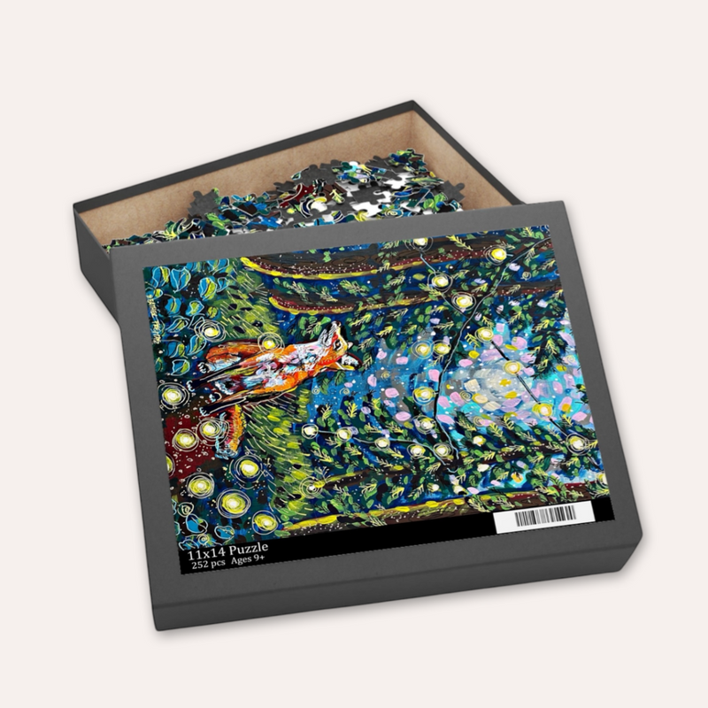 Moody Forest Fox Puzzle-zoom-