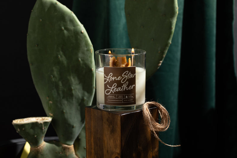 Lone Star Leather Container Candle-zoom-