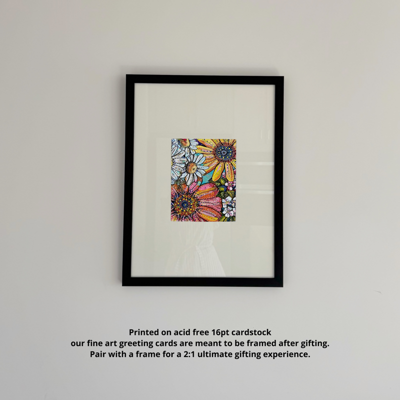 Flower Power Greeting Card Fine Art Print-zoom-