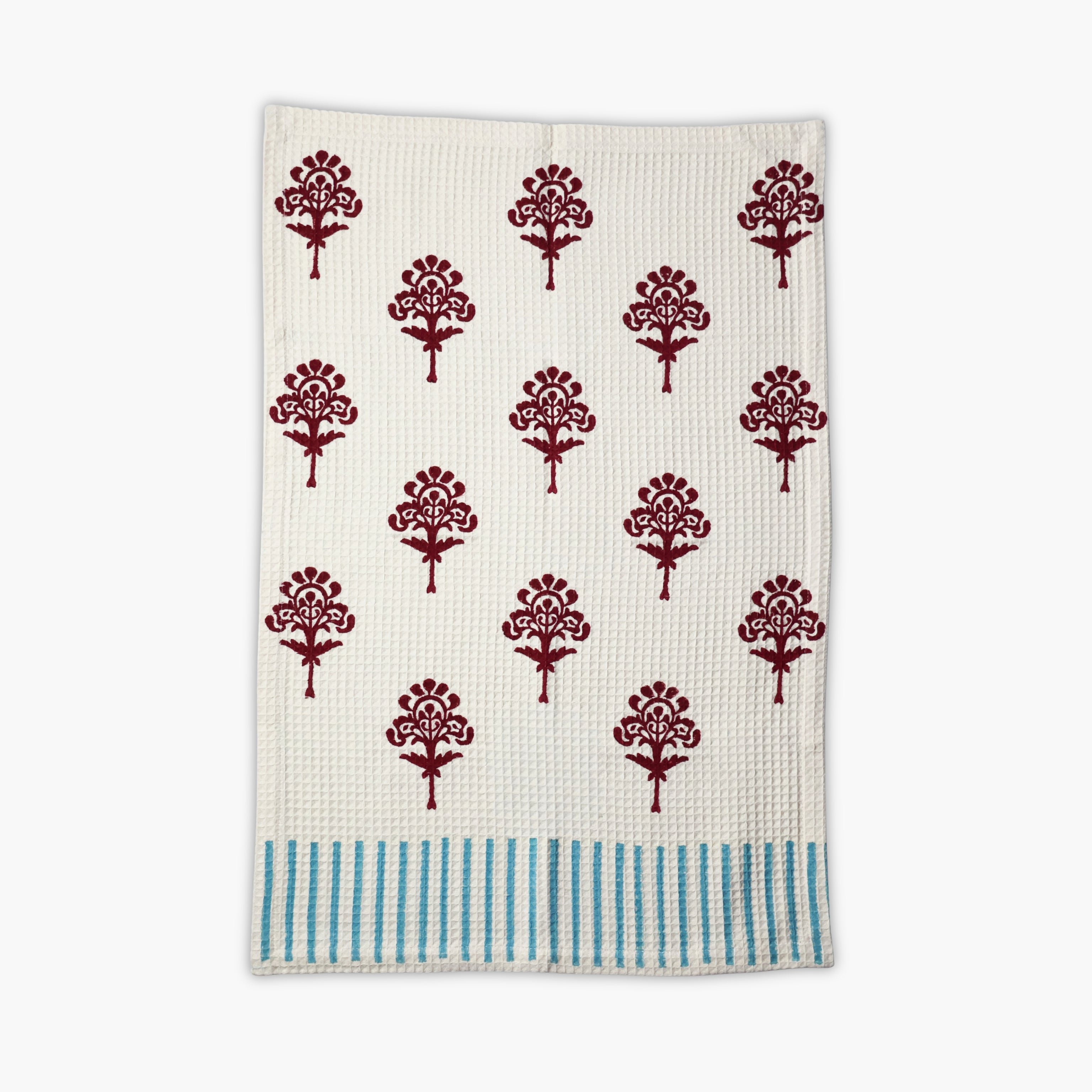 Harmony Cotton Waffle Kitchen Towels – Red Dahlia