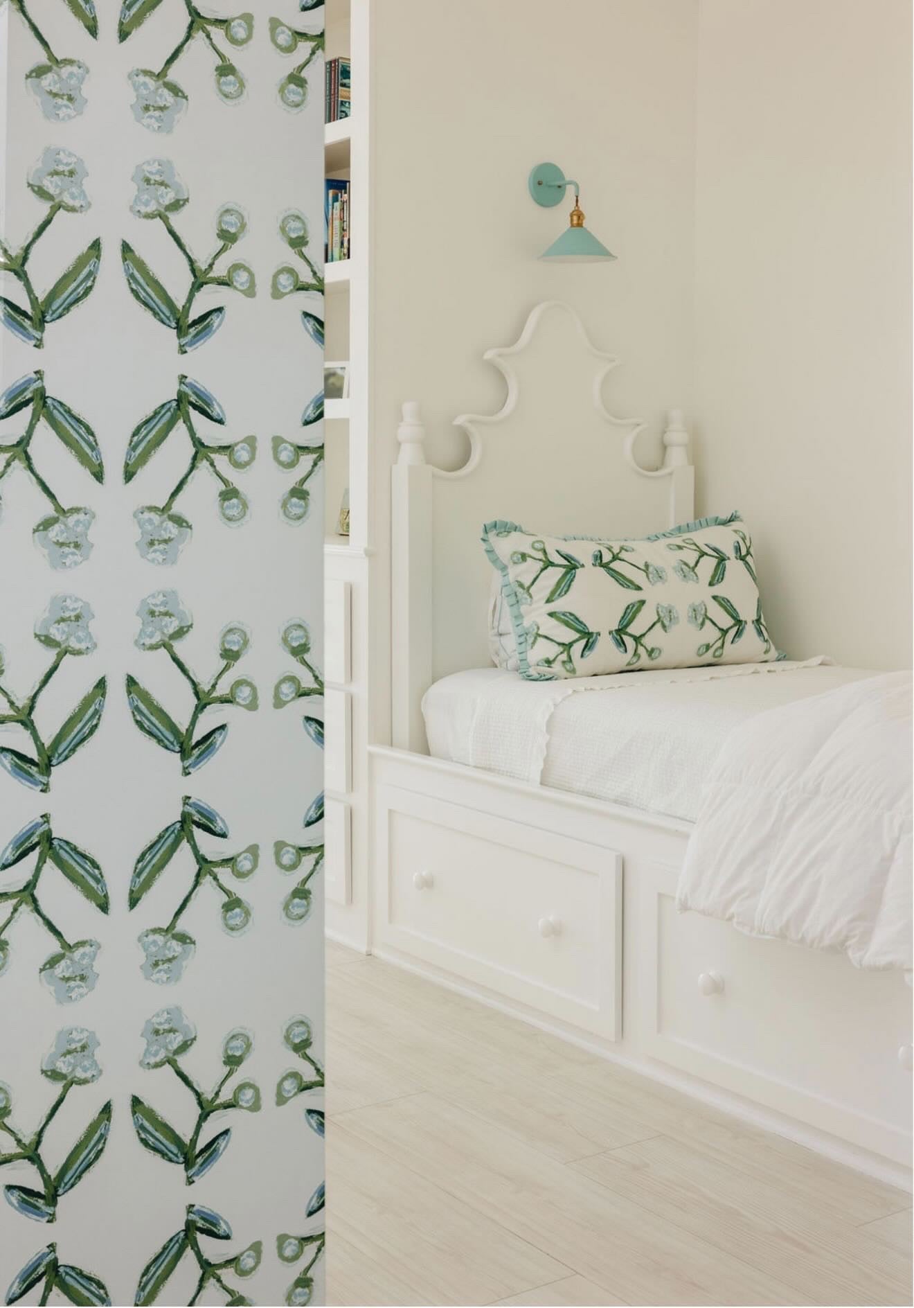 Antonia Wallpaper (Blue & Green) – Handmade & Digitally Printed-3