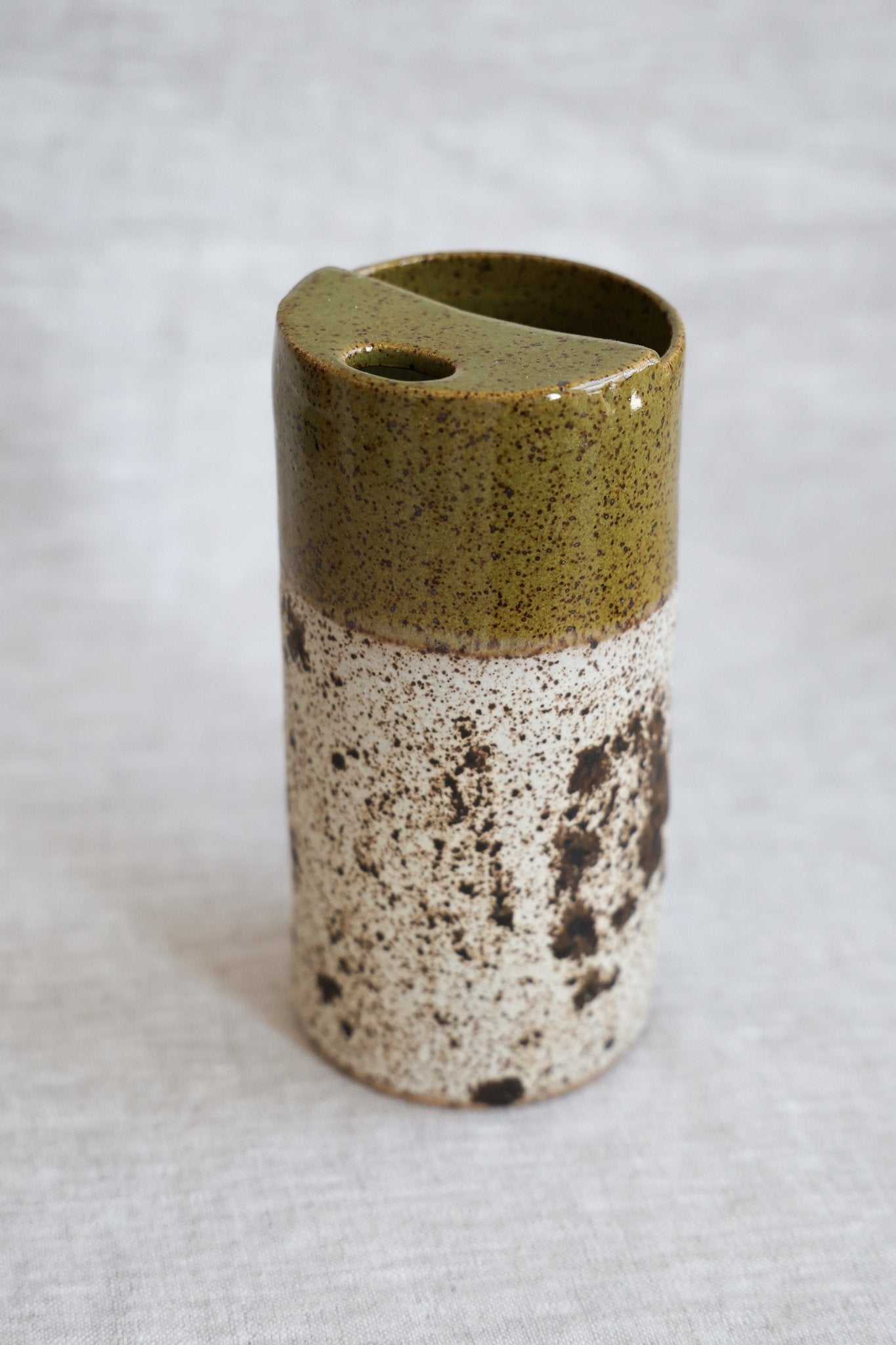 Olive & Quail Egg Speckled To - Go Cup | Ceramic Stoneware - Aware House