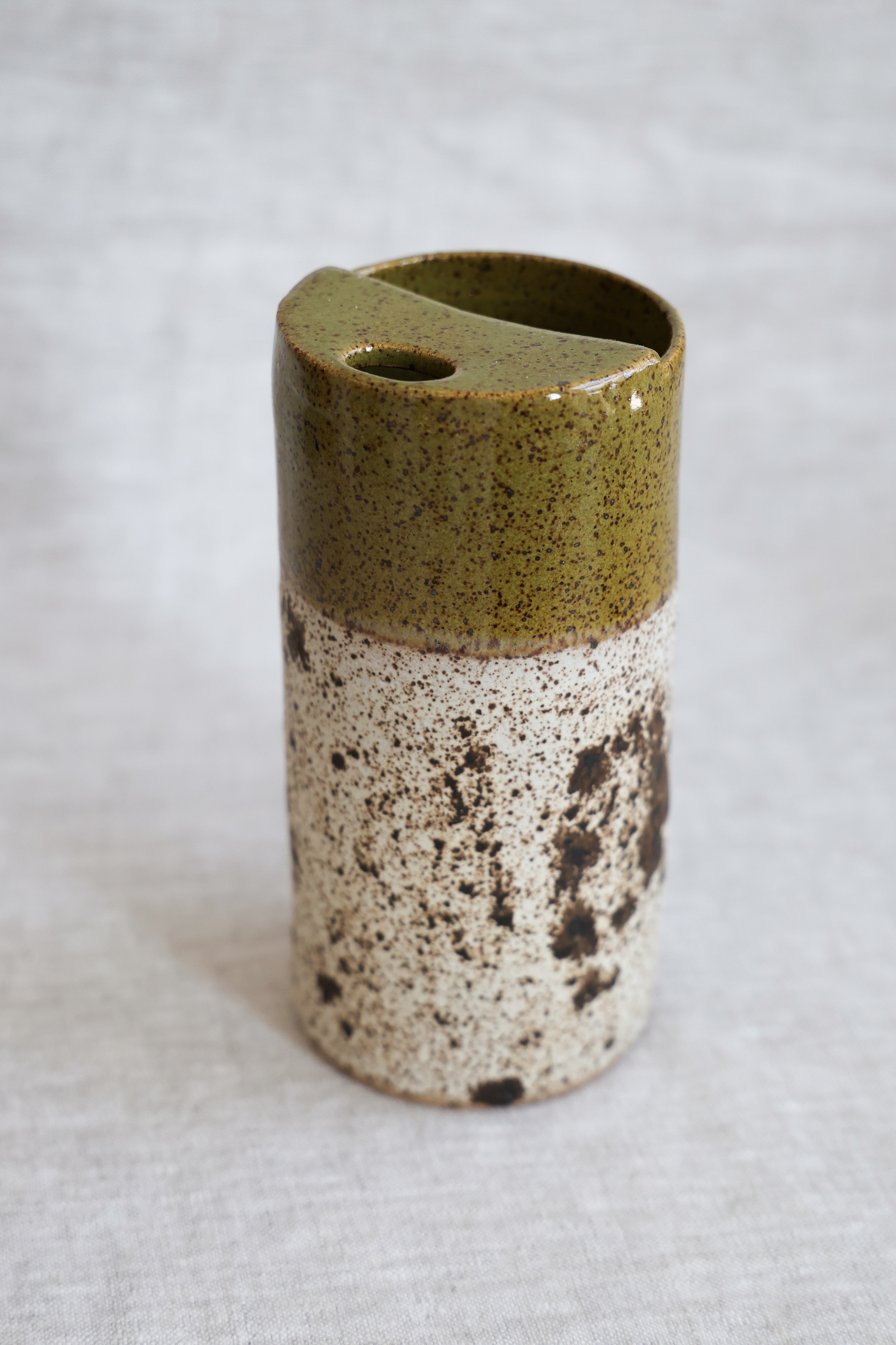 Olive & Quail Egg Speckled To-Go Cup | Ceramic Stoneware
