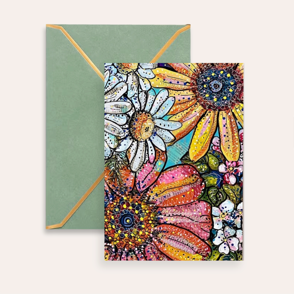 Flower Power Greeting Card Fine Art Print