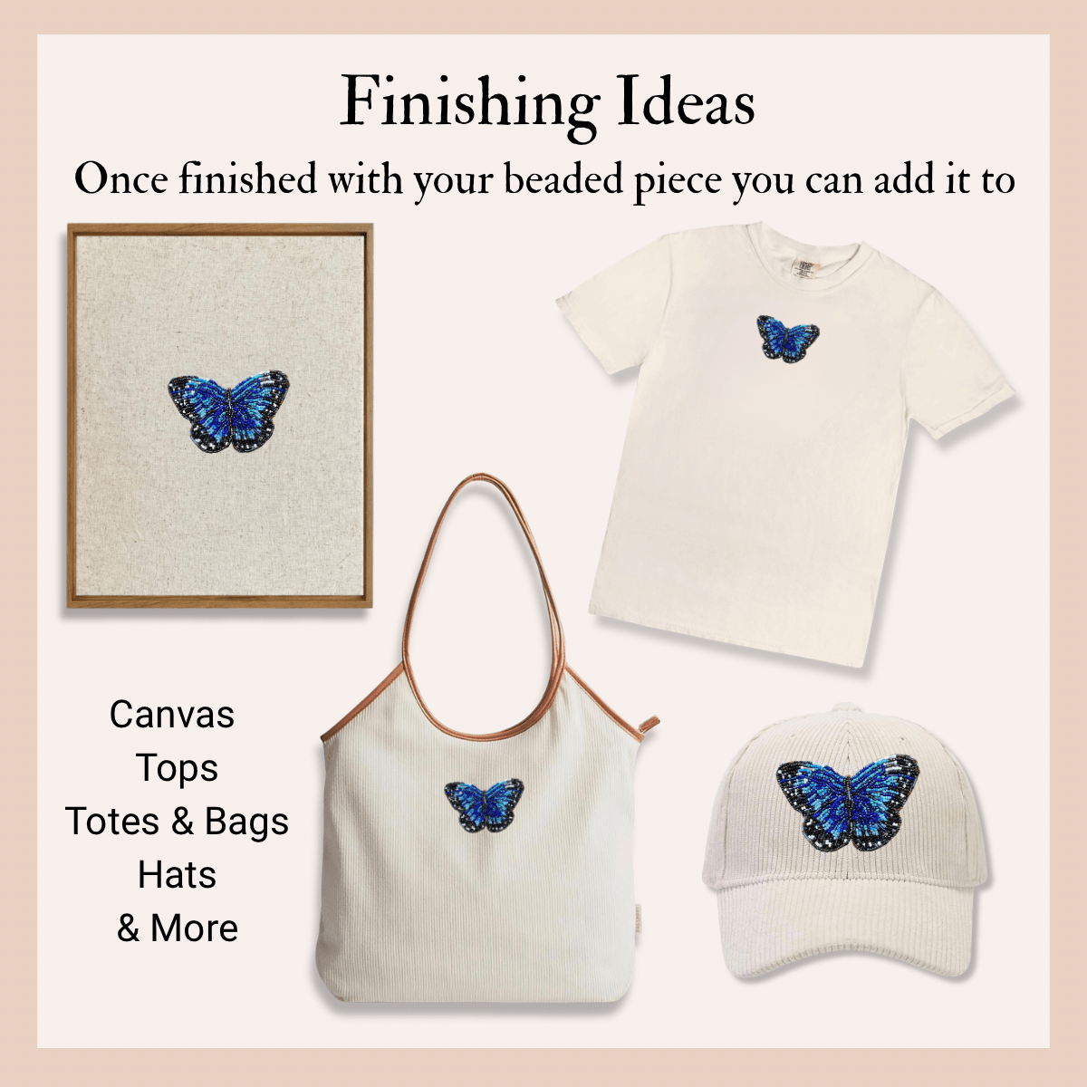 Blue Butterfly Beaded Art Kit - Aware House - Heather Freitas -