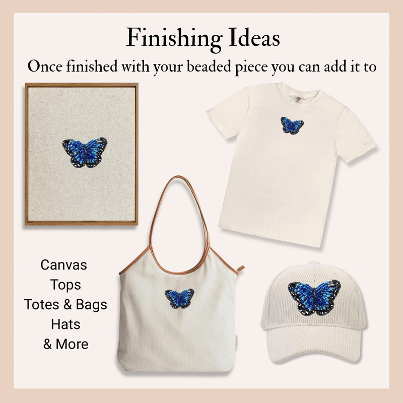 Blue Butterfly Beaded Art Kit-zoom-