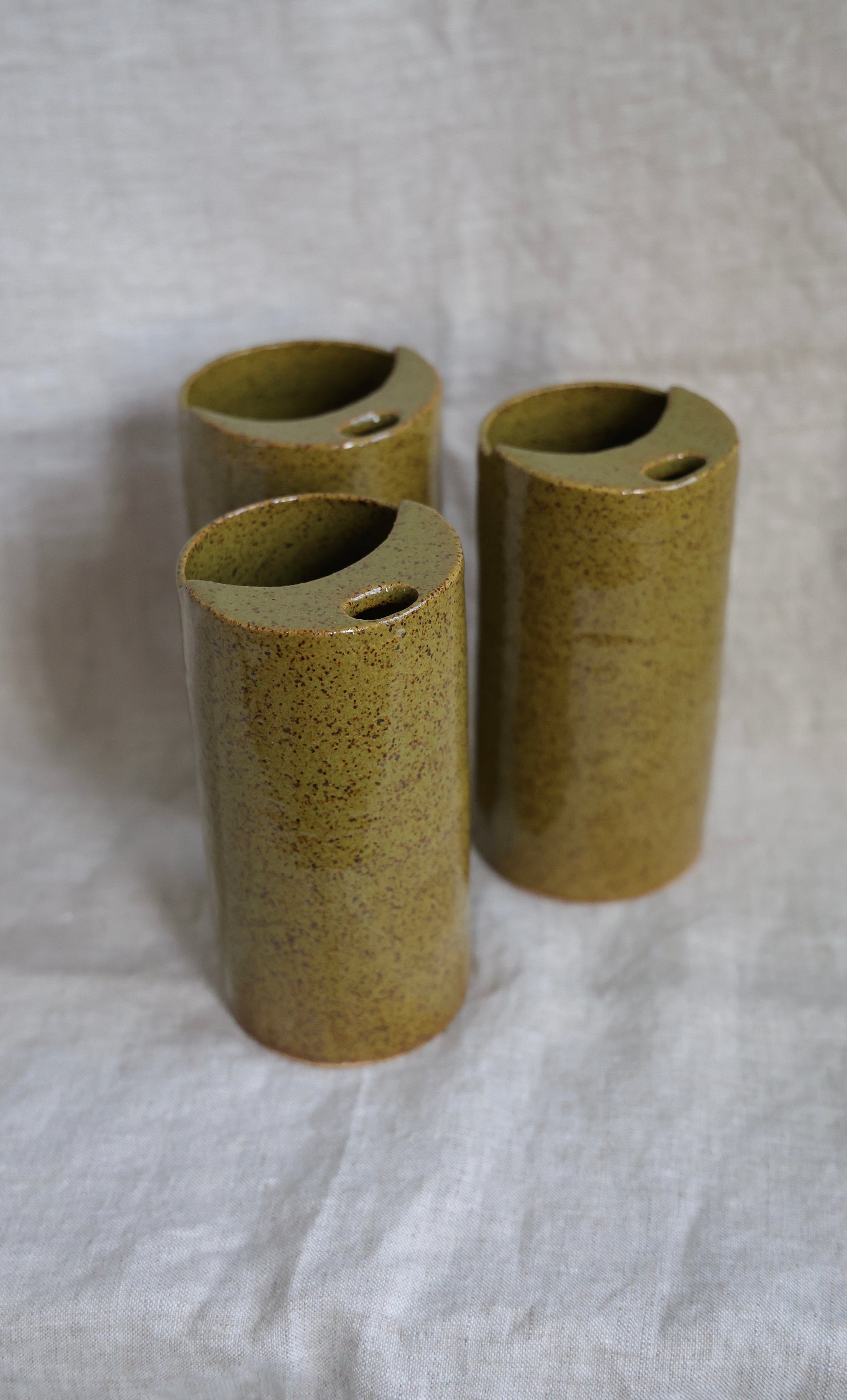 Crescent Moon Travel Mug | Olive Green Stoneware-3