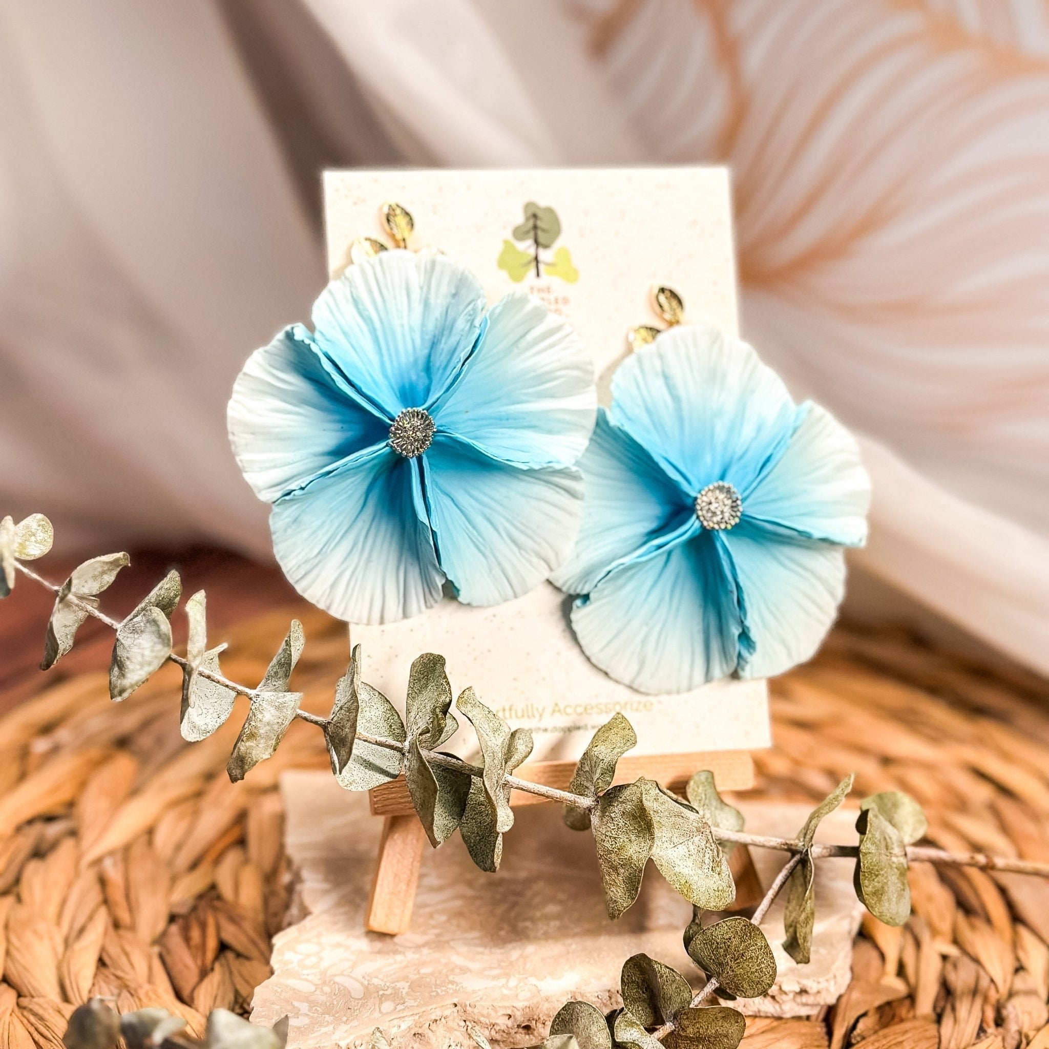 Sabine | Extra Large Flower Statement Earrings-zoom-5
