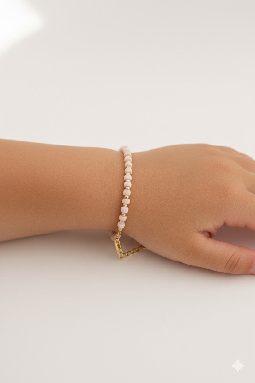 Blush & Gold Layer Bracelet | 14K Gold Filled-zoom-5