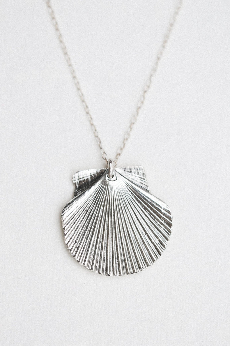 Fan Shell Necklace | Sterling Silver-zoom-