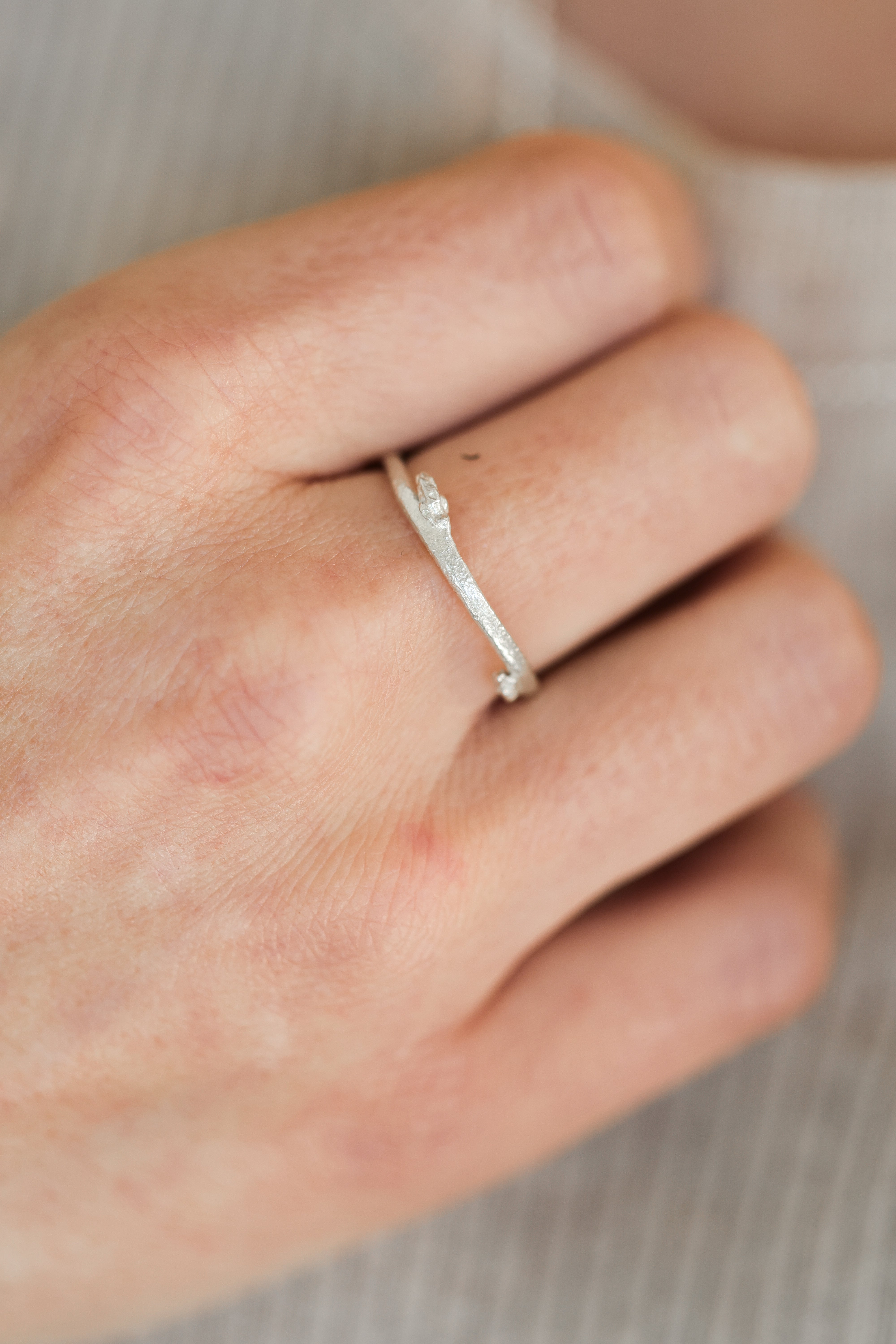 Budding Twig Ring | Recycled Sterling Silver-zoom-9