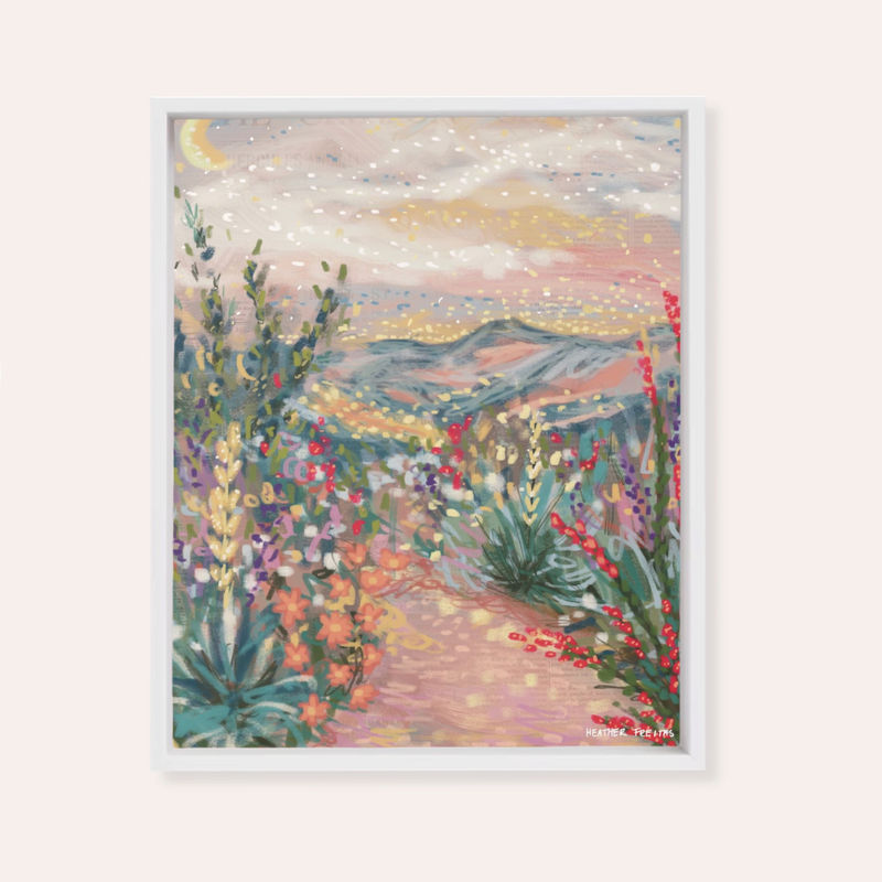 Pastel Desert | Framed Fine Art Canvas Print | Multiple Sizes-zoom-