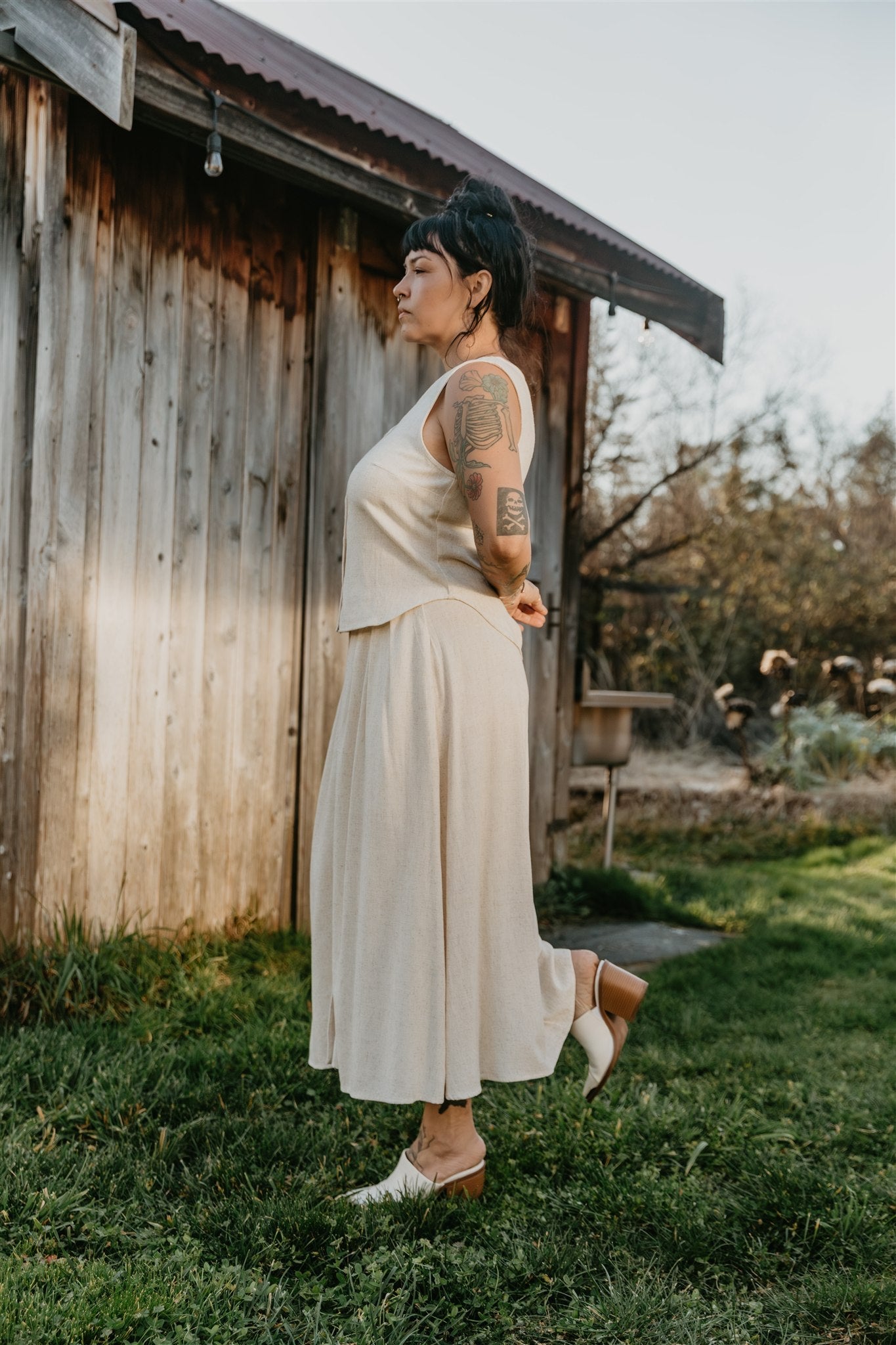 Aviva Top in Oat Linen - Aware House - Field Day - 