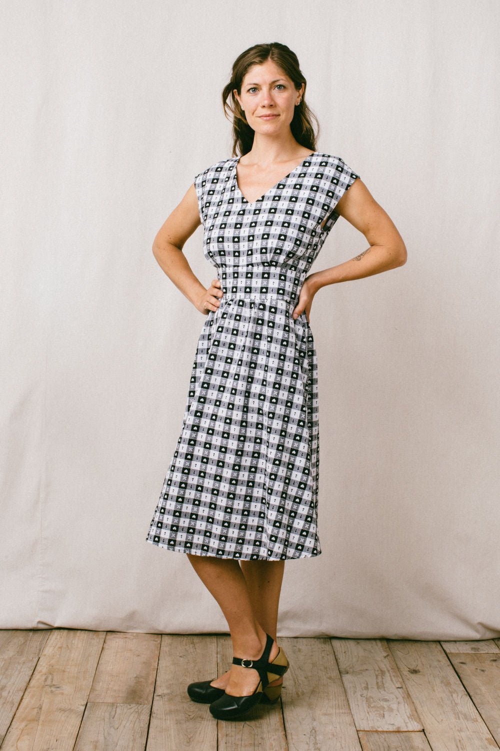 Joy dress in Cotton Picnic - Aware House - Field Day - 