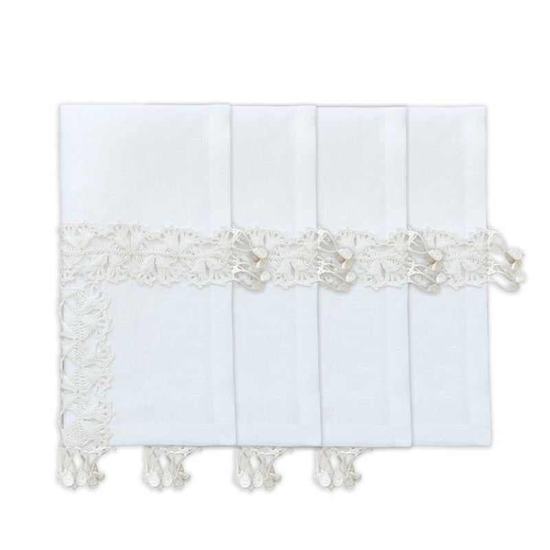 Hand Crochet Napkins 18" x 18" | Set of 4-zoom-