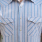 Oxford Red Blue Stripe Men's Shirt