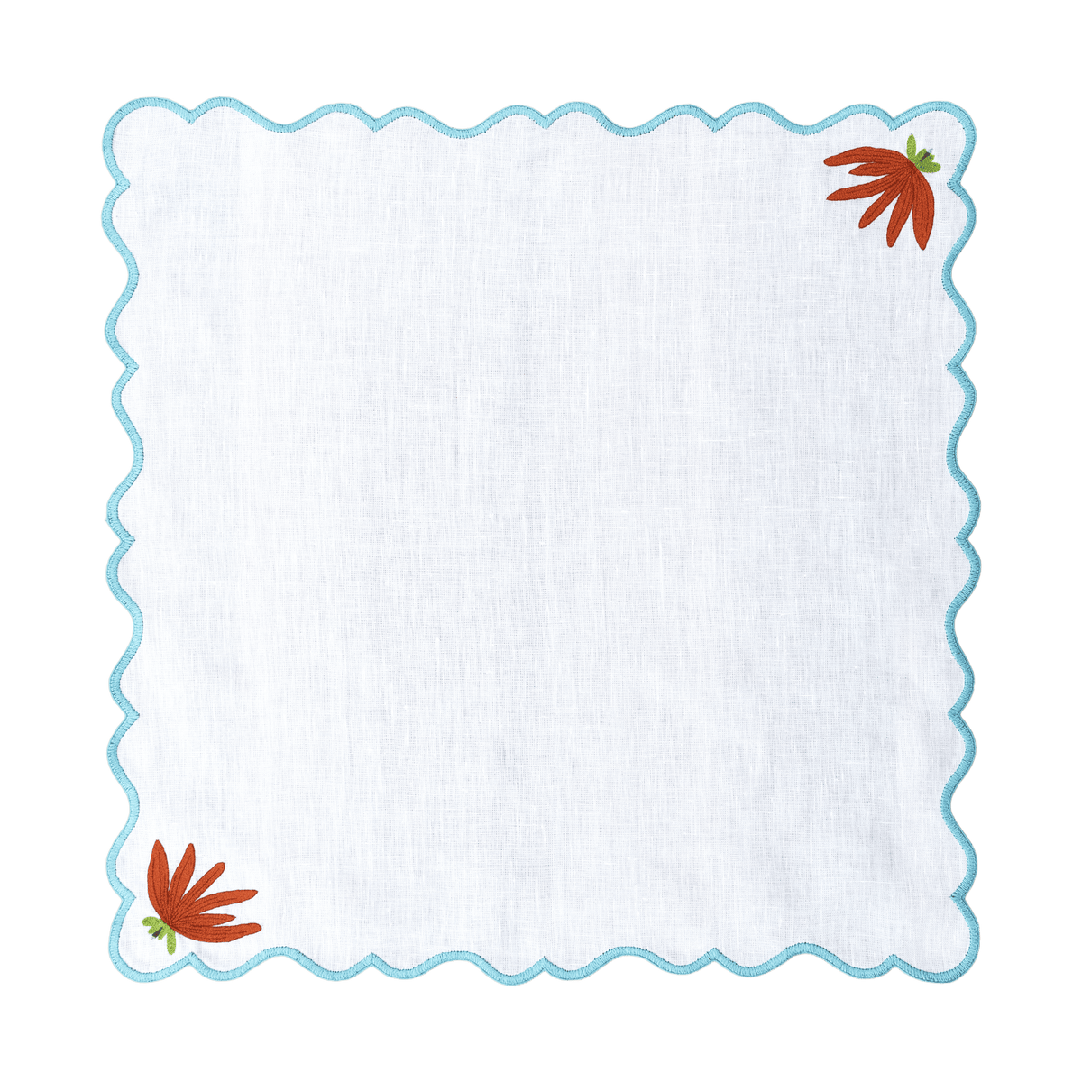 Hand Embroidered Modar Petal Napkins | Set of 4-zoom-3