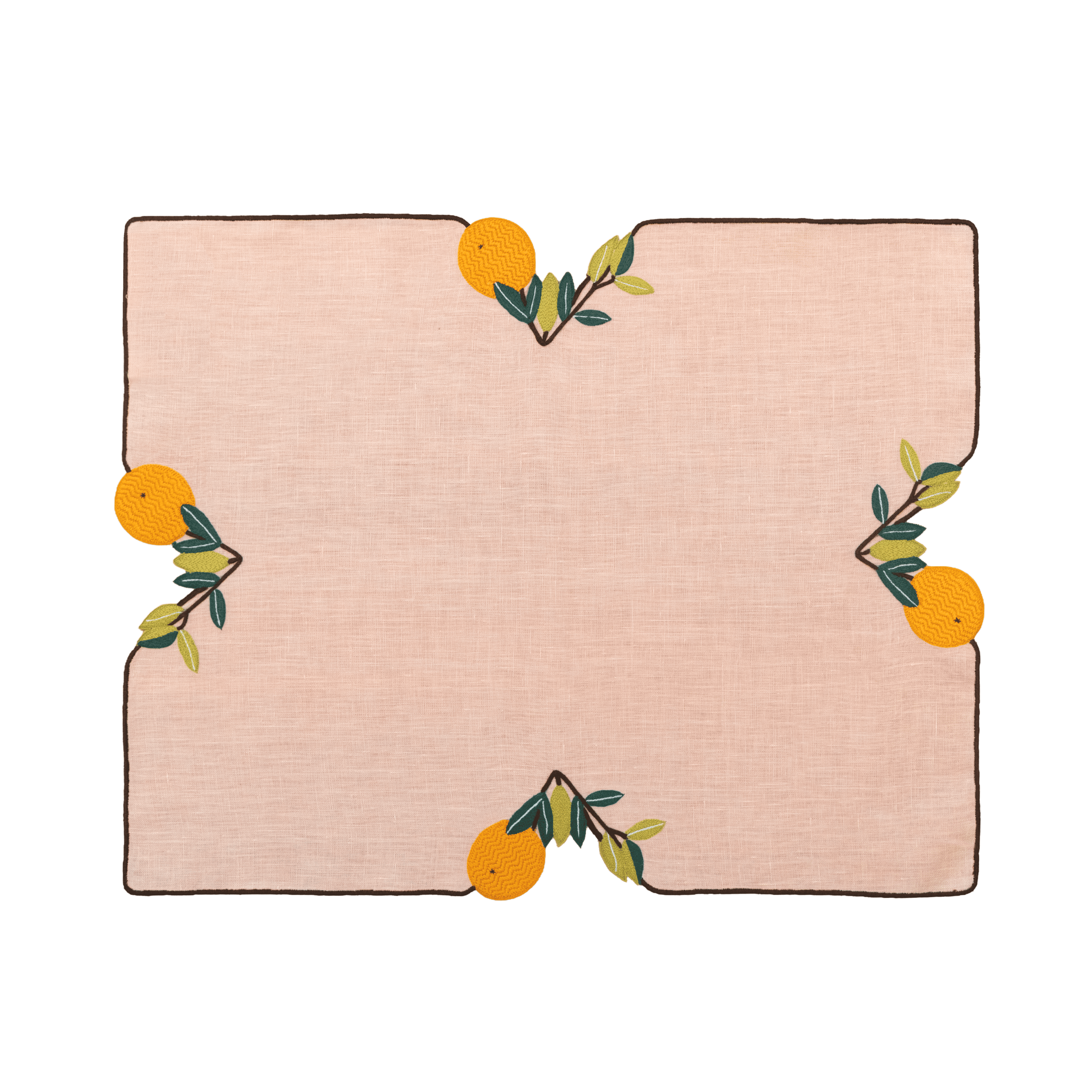Hand Embroidered Farm To Table Placemats | Set of 4