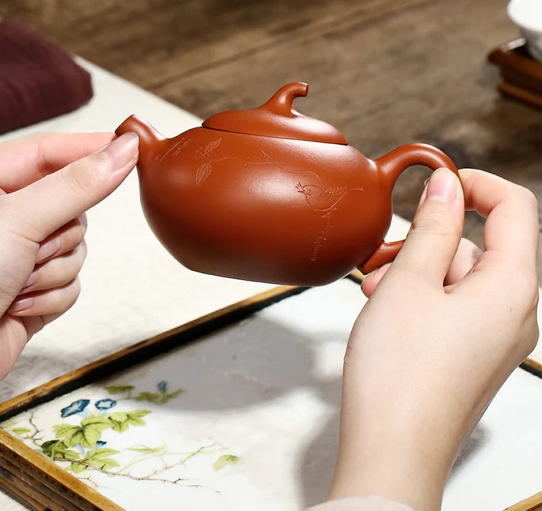The Joy of Melons & Fruits Chinese Teapot-zoom-