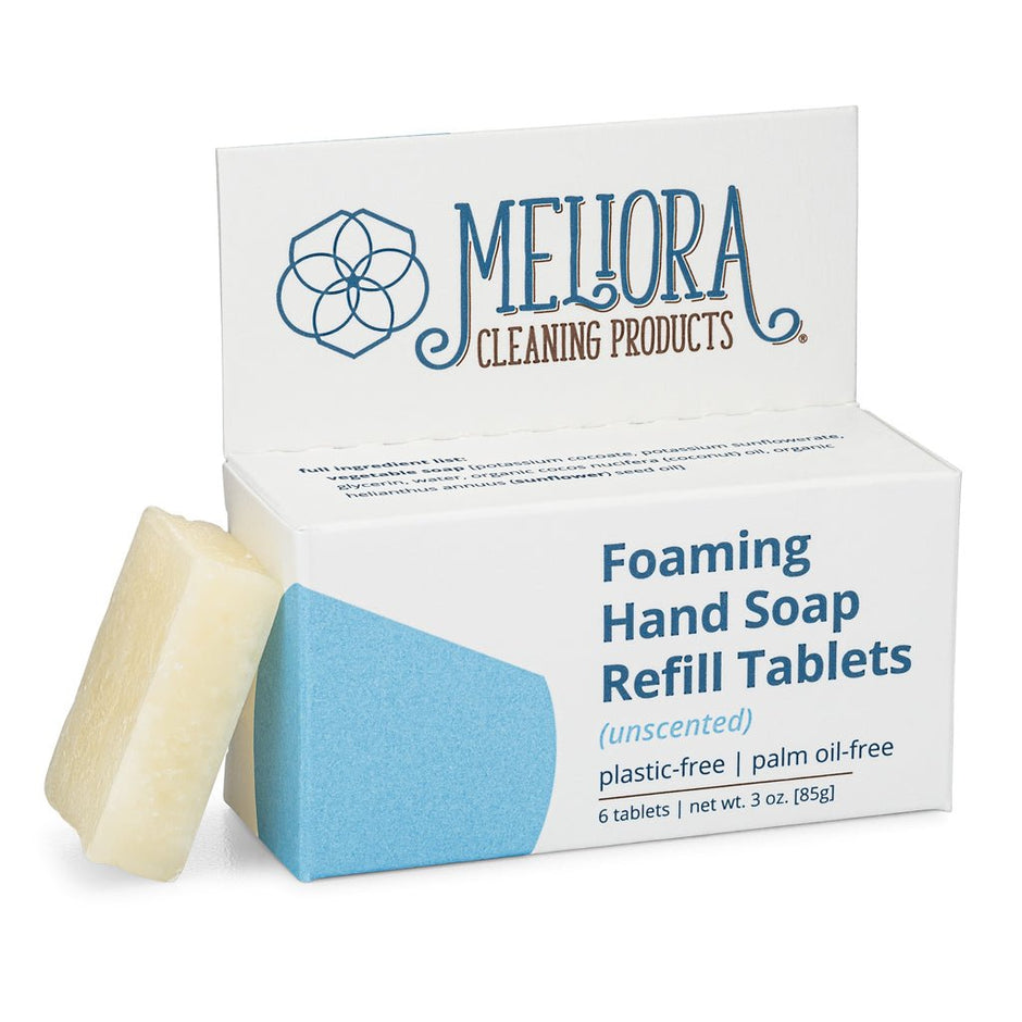 Foaming Hand Soap Refill Tablets - 6-Pack Plastic-Free Boxed - Aware House - Meliora Cleaning Products -