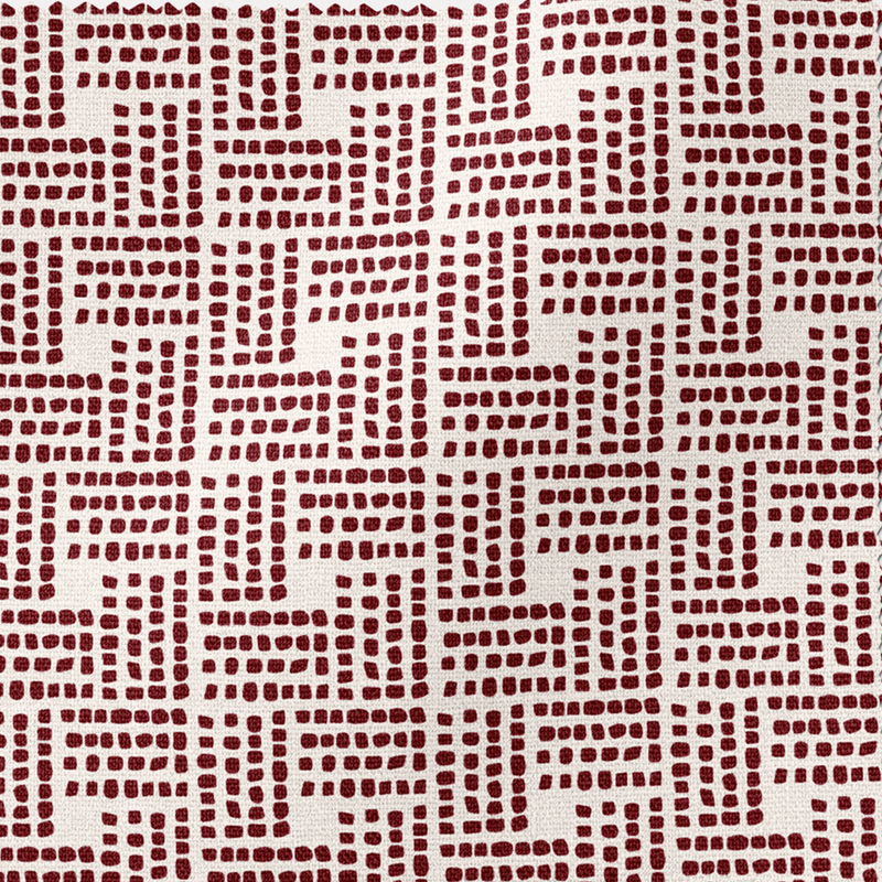 Red Patterned Lampshade in HAVEN-zoom-