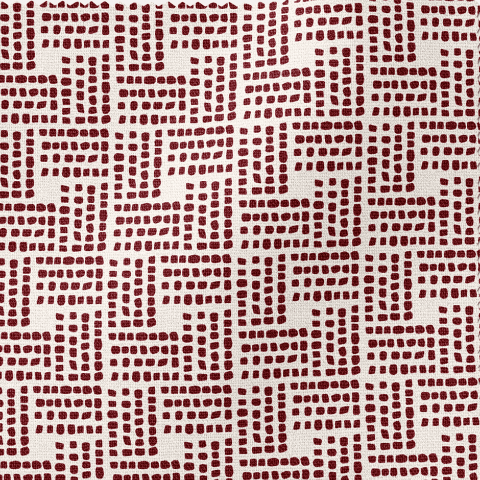 Red Patterned Lampshade in HAVEN - Aware House - Noble Winter -