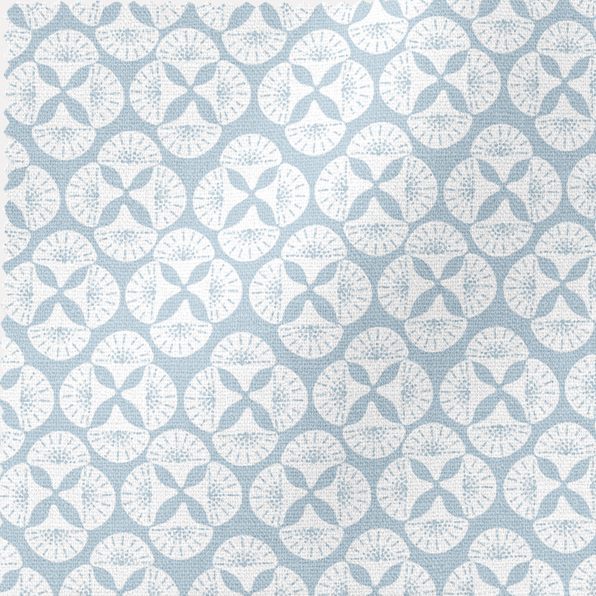 Sky Blue Patterned Lampshade in SEA STAR-zoom-2