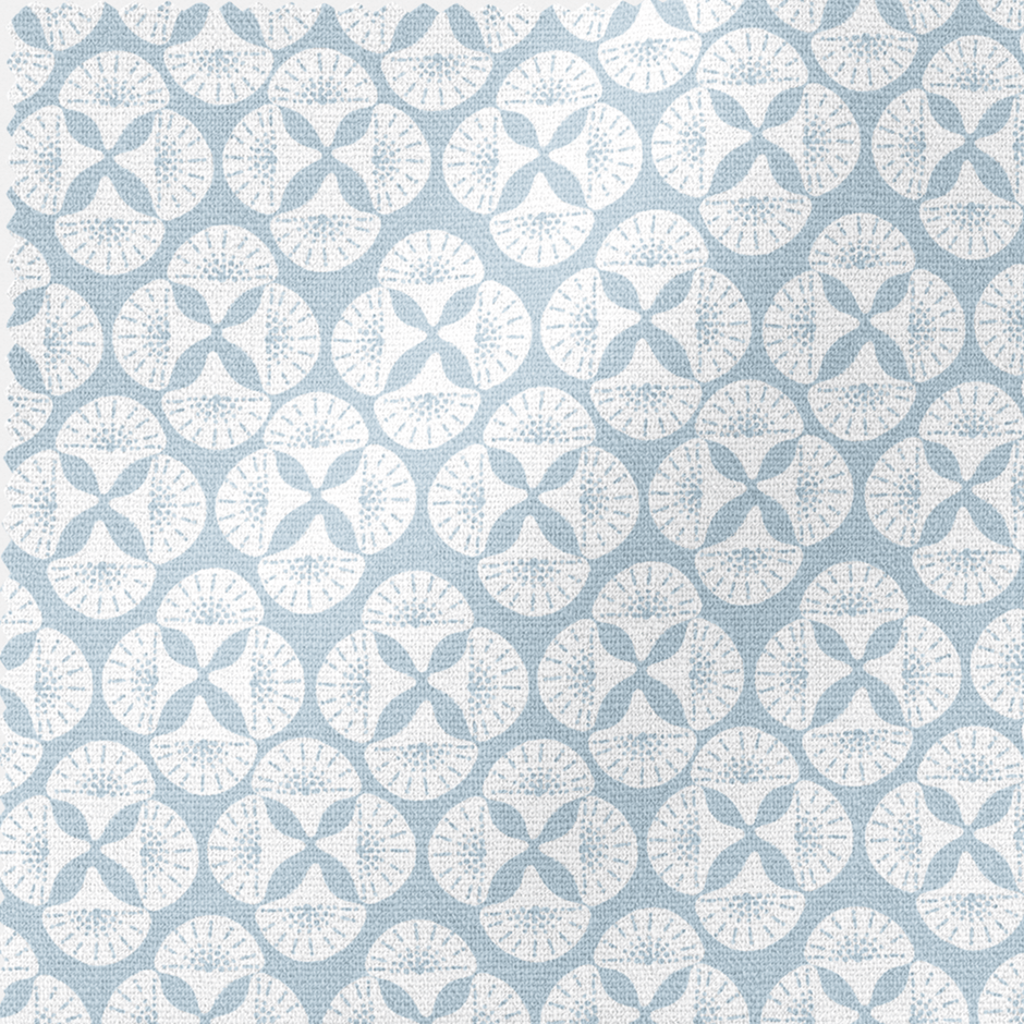 Sky Blue Patterned Lampshade in SEA STAR - Aware House - Noble Winter -