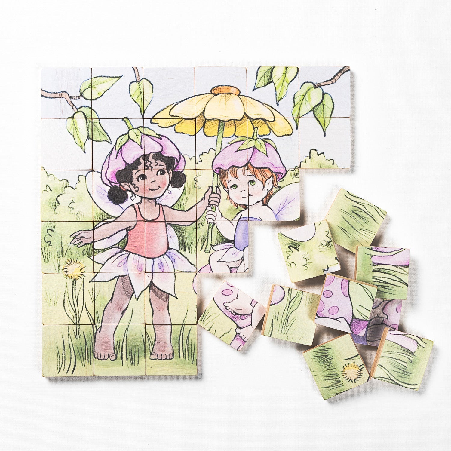 Magic Magnetic Wooden Puzzle with Cotton Bag | Playful Fairies-zoom-2