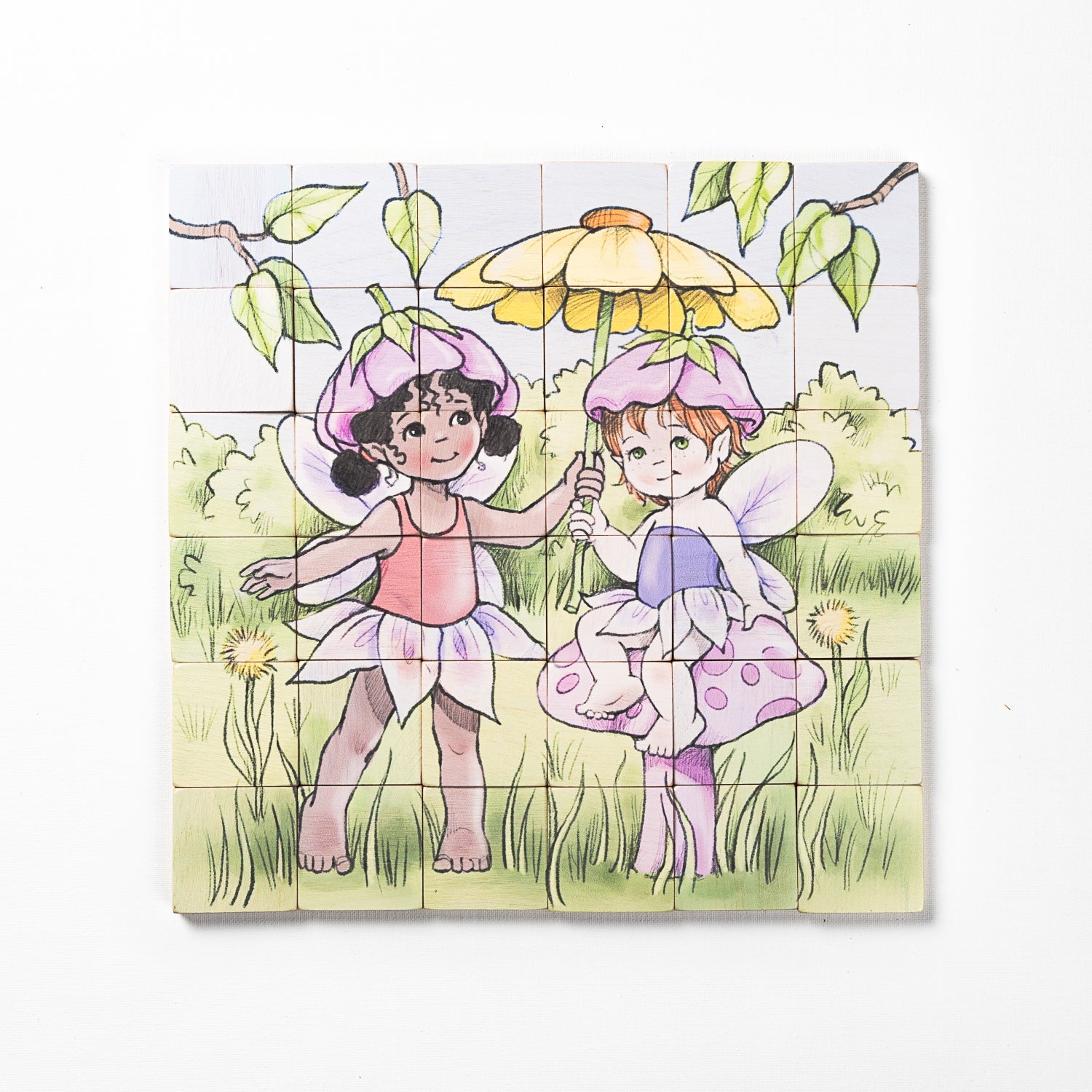 Magic Magnetic Wooden Puzzle with Cotton Bag | Playful Fairies
