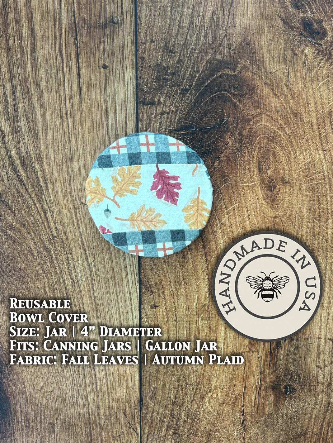 Reusable Cotton Jar & Bowl Covers | Eco-Friendly Kitchen Covers-zoom-25