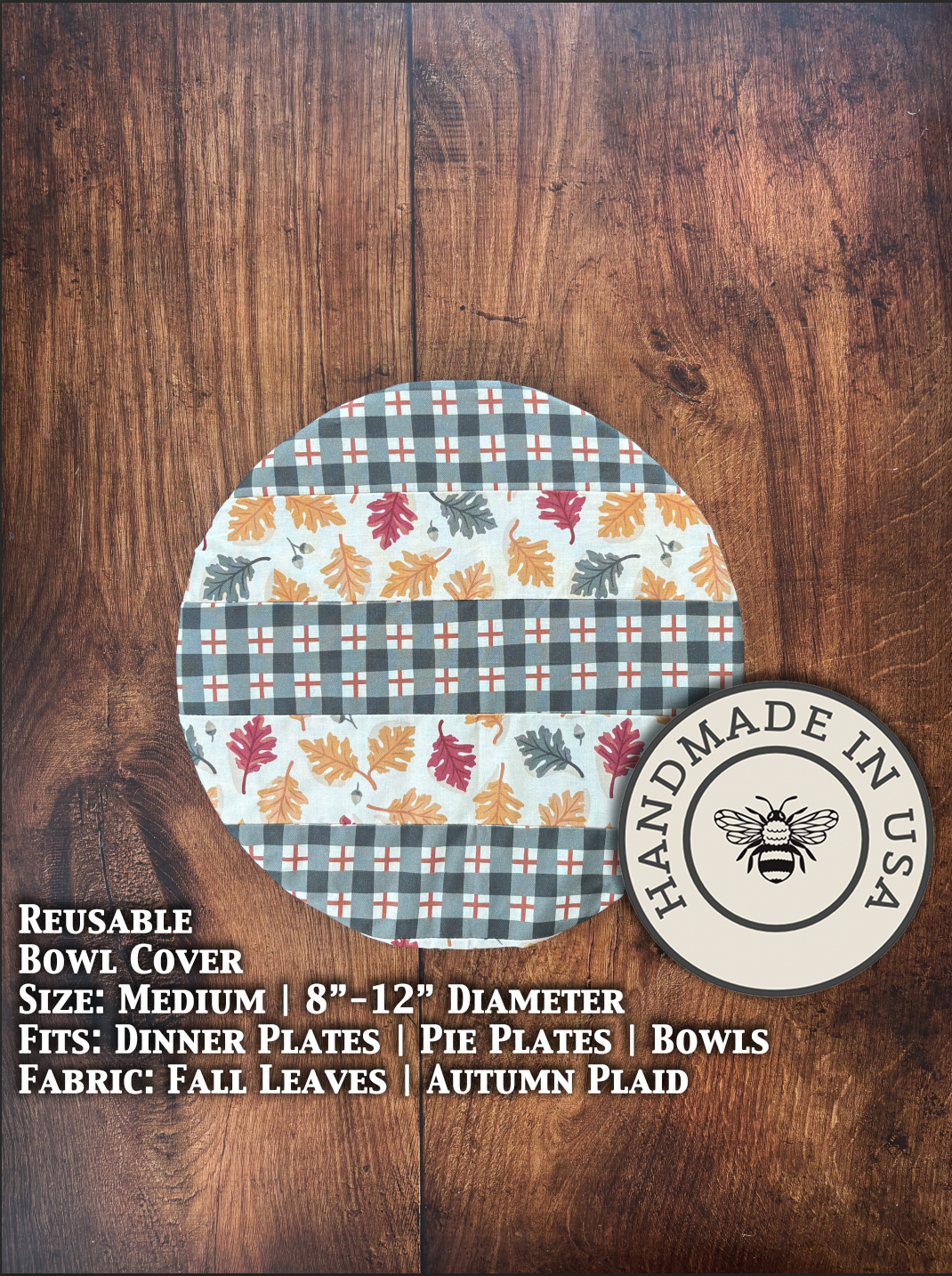 Medium Reusable Cotton Bowl & Banneton Cover | Eco-Friendly Kitchen Cover-zoom-32