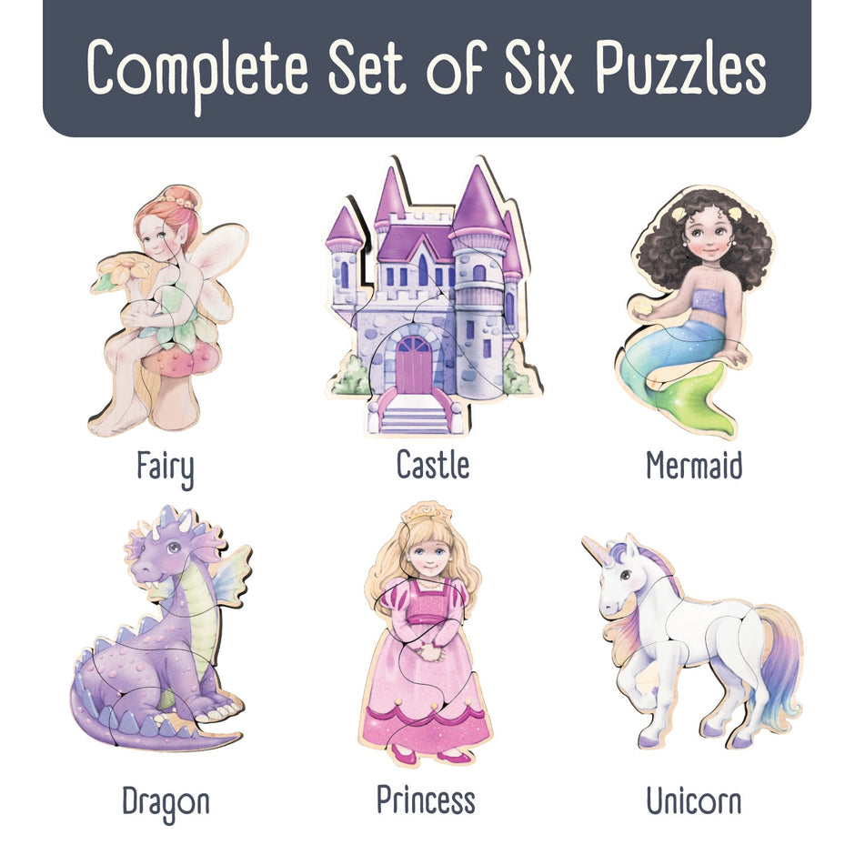Fairytale Magnetic Wooden Puzzle Set with Cotton Bag
