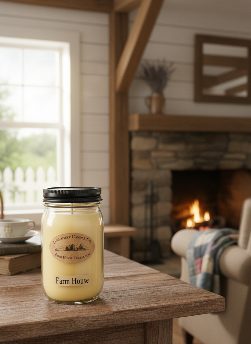 Farm House Candle | Fruit Jar-zoom-