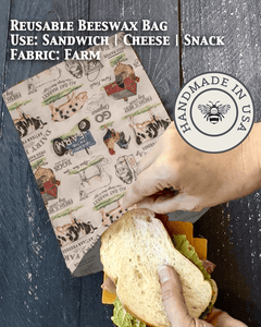 Beeswax Snack Bag | Reusable Food Storage - Aware House - Five Oaks Farm - 