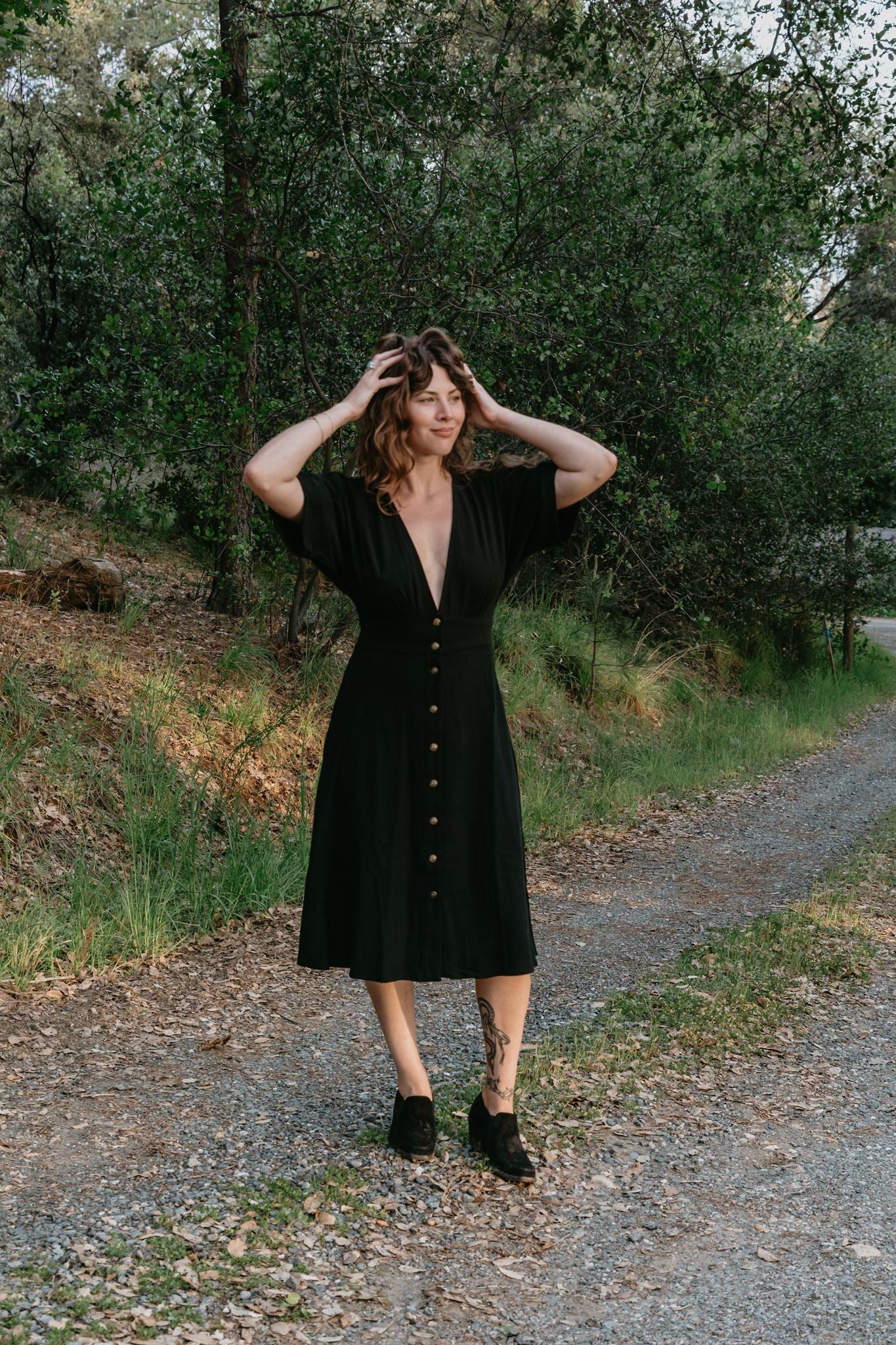 Finley Dress in Black Linen - Aware House - Field Day -