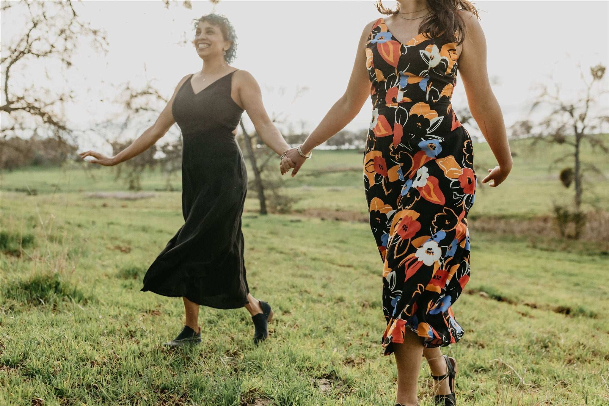 Meadow Dress in Black Challis - Aware House