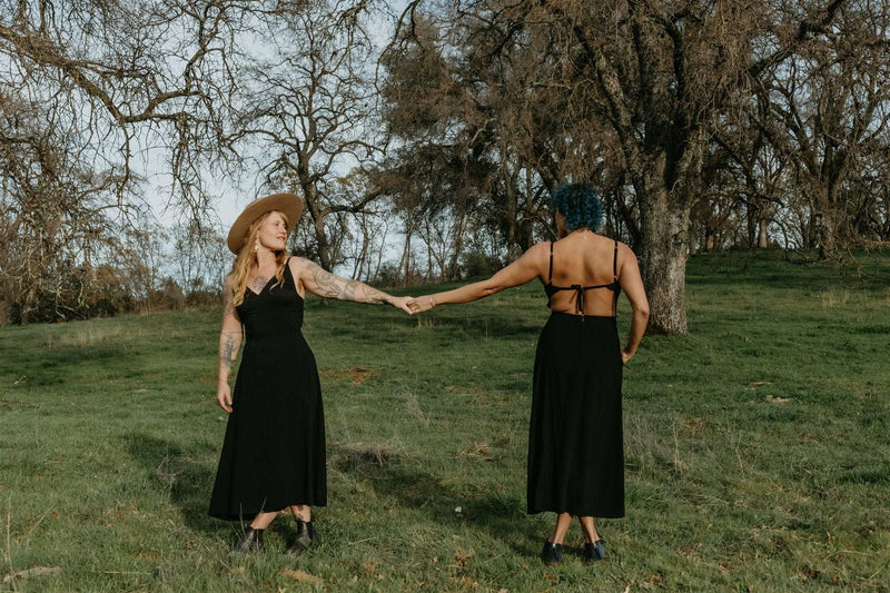 Meadow Dress in Black Challis-zoom-