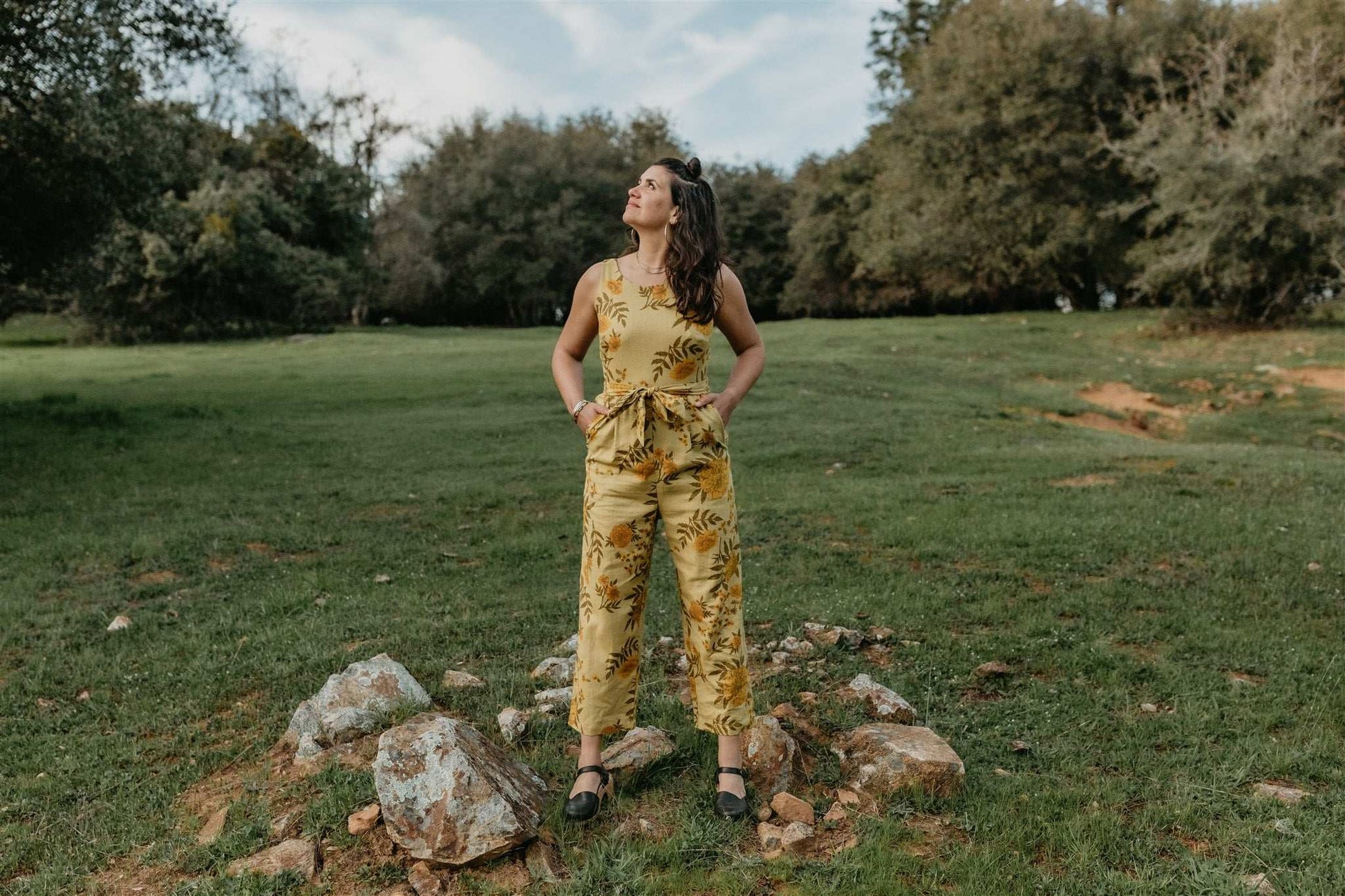 Liberty Jumpsuit in Mustard Marigold-3