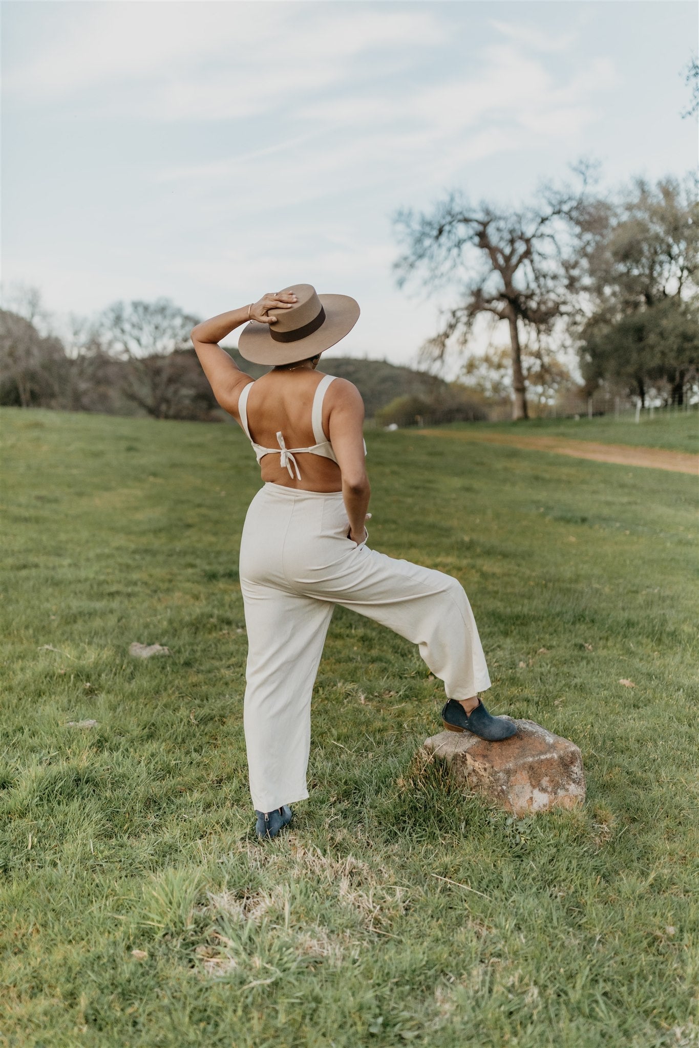 Liberty Jumpsuit in Oat Linen - Aware House - Field Day - 