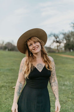 Meadow Dress in Black Challis - Aware House