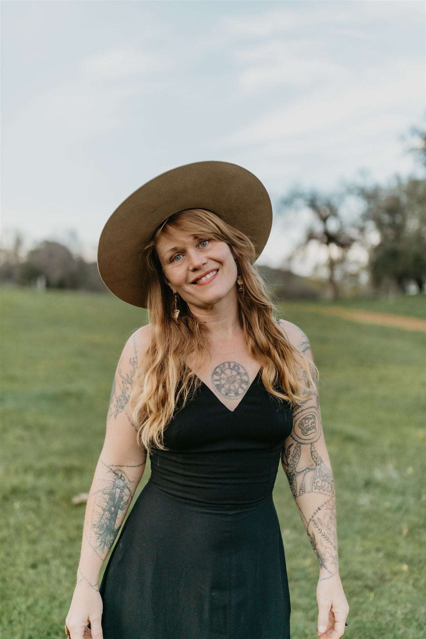 Meadow Dress in Black Challis - Aware House