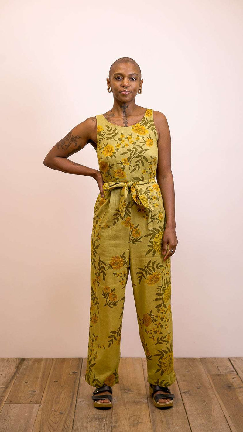 Liberty Jumpsuit in Mustard Marigold-zoom-