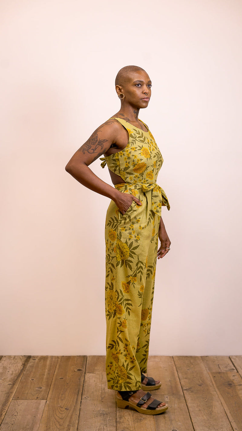 Liberty Jumpsuit in Mustard Marigold-zoom-